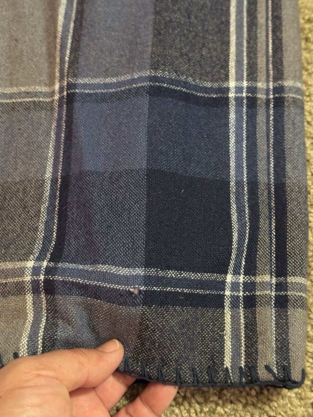 VTG Womens Wool Blend Blue Plaid Wrap Maxi Skirt Sz 12 Boho Chic Hippie Country - Picture 6 of 11